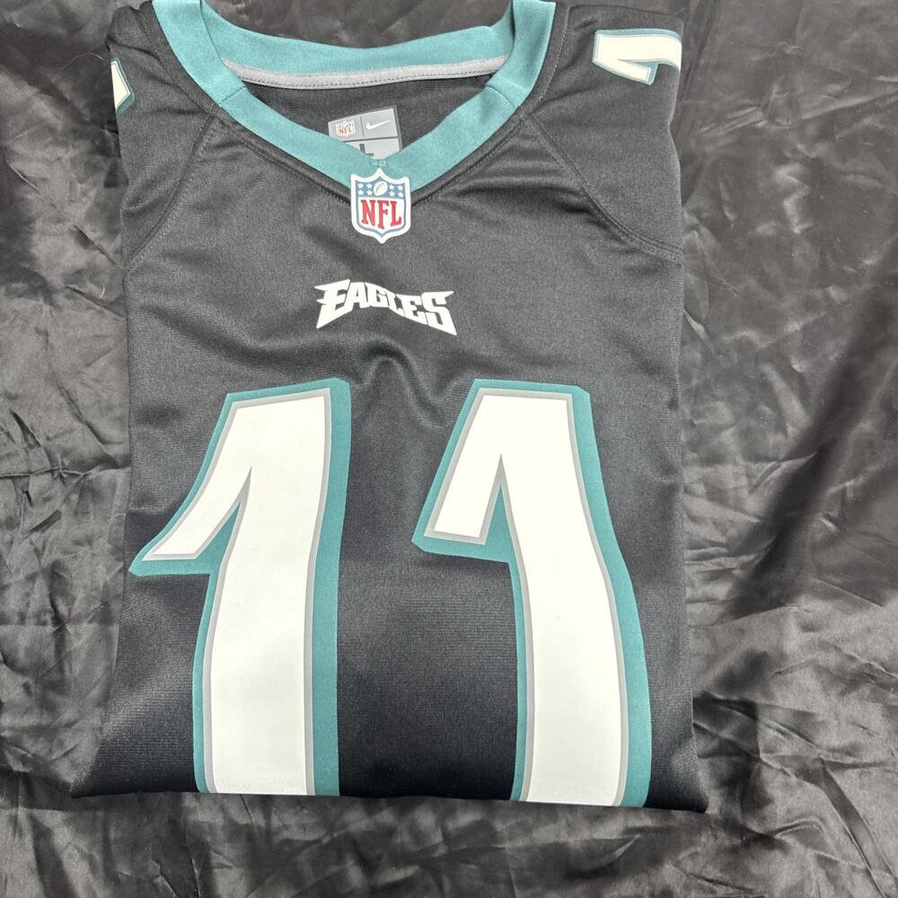 New Mens Philadelphia Eagles Carson Wentz #11 Black Jersey L Nike NWT - Picture 5 of 7